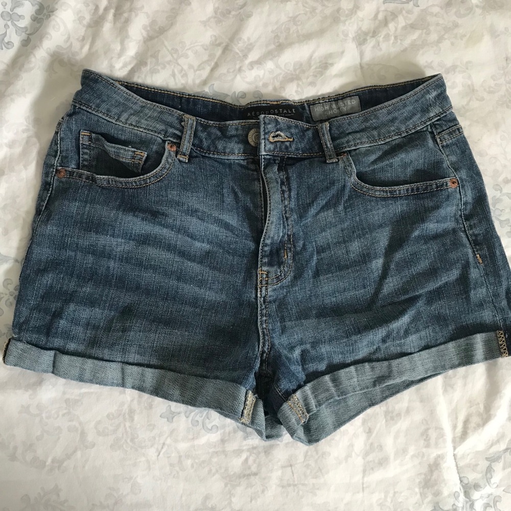 (3 FOR 20Aeropostale High Rise Jean Shorts Size 10